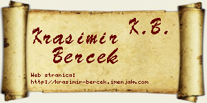Krasimir Berček vizit kartica